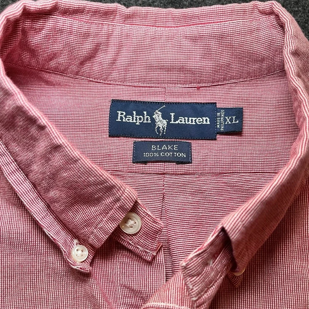 Ralph Lauren Shirt‎ Mens XL Red Blake Long Sleeve Button Down Flesh Pony - Picture 2 of 7